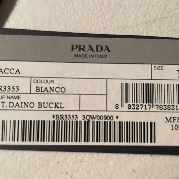 Pre-Owned Prada White Vitello Daino Leather Hobo Handbag - Picture 5 of 6